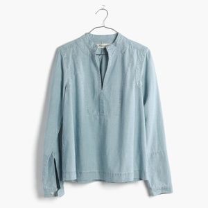 Madewell Denim Popover Shirt Blue Lauryn Wash M